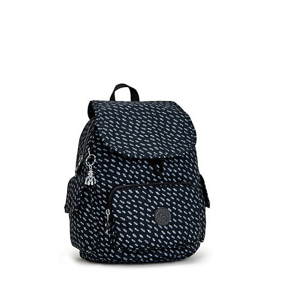 Kipling City Pack Small Printed Rygsække Sort | DK 1516HA